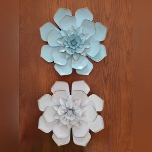 Beautiful Metal Flowers With Gold Outlining